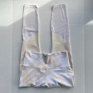 Fabletics White Tie Dye Leggings Women Small High Rise Gym Yoga Athleisure